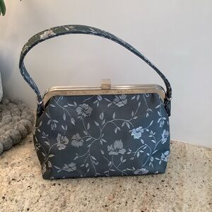 Liz Claiborne Gray Floral Patterned Small Handbag